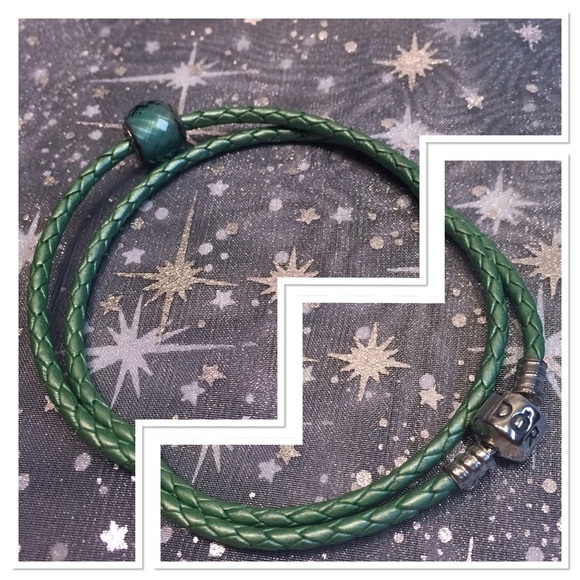 Authentic Pandora Double Wrap Leather Bracelet - Picture 2 of 4