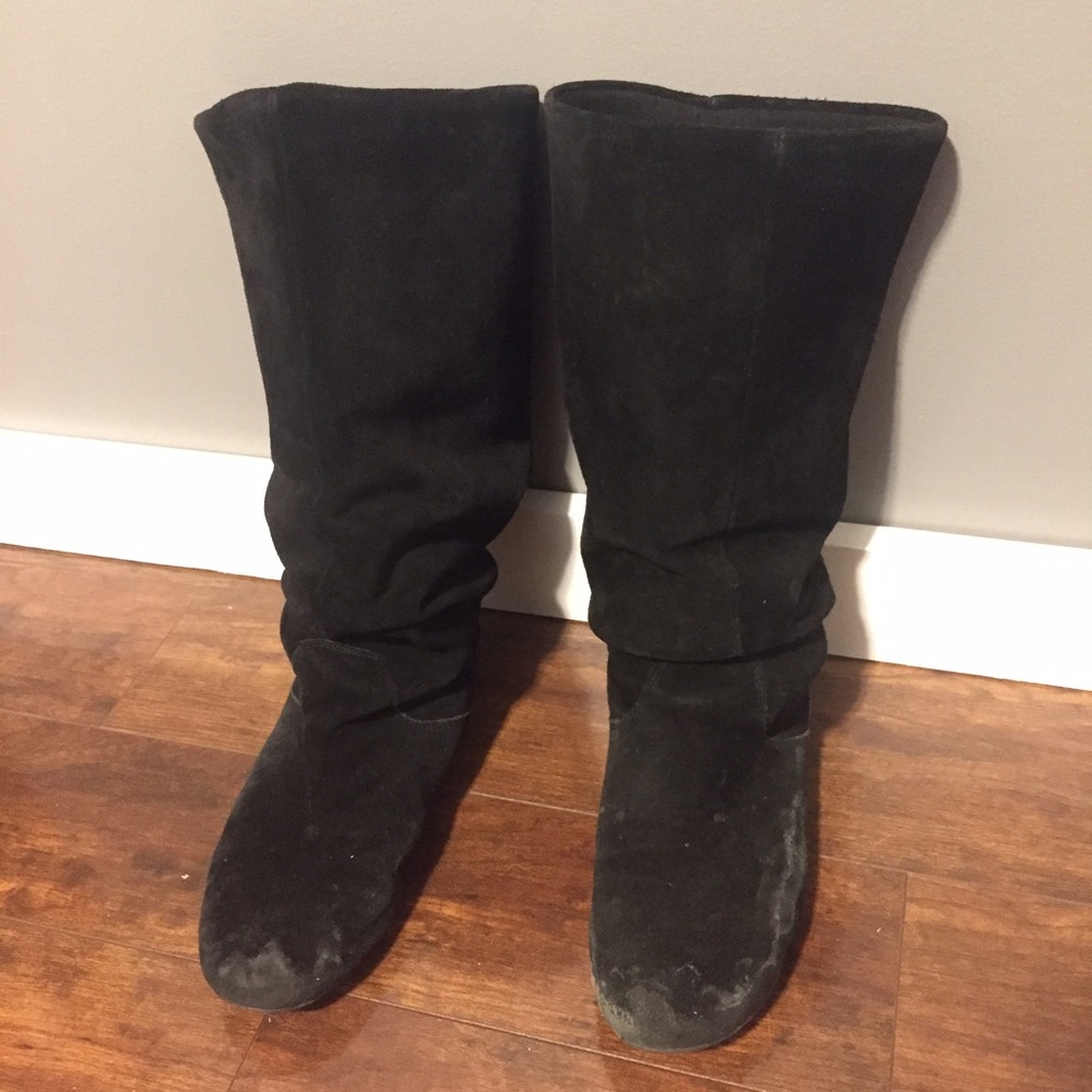 Steve Madden Black Slouchy Boots