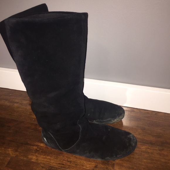 Steve Madden Black Slouchy Boots - Picture 2 of 3