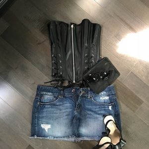 Pleather Corset and thong