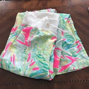 Lilly Pulitzer tropical storm beach pant.