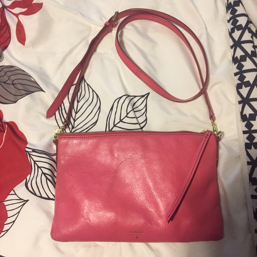 Pink Fossil Crossbody