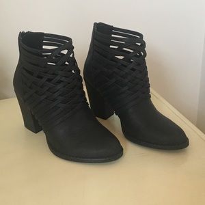 Strappy Cut Out Ankle Boots