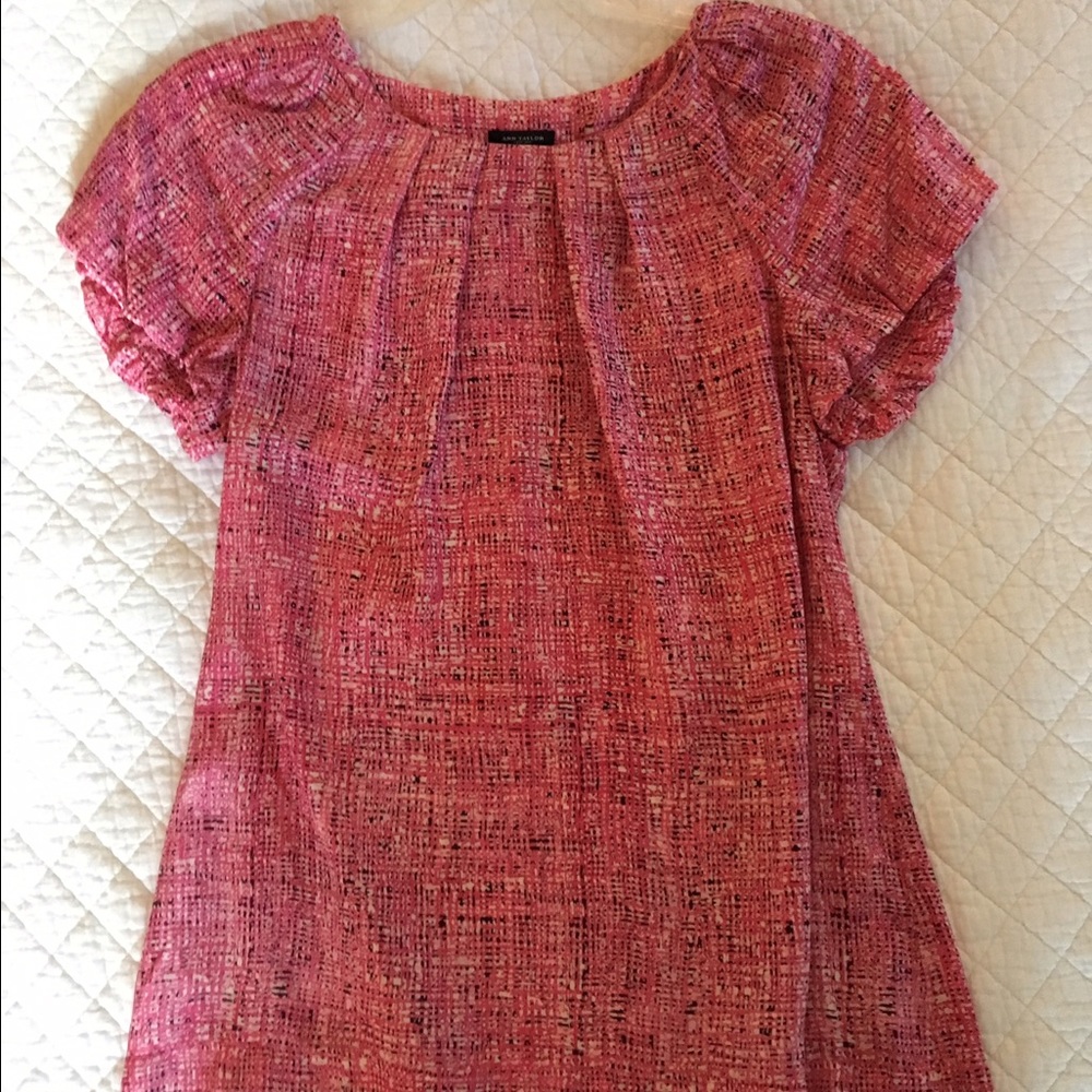 Ann Taylor silk dress shirt. Size-small or Medium