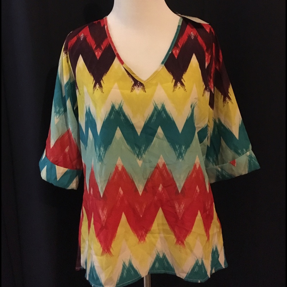 OM Boutique Colorful Blouse