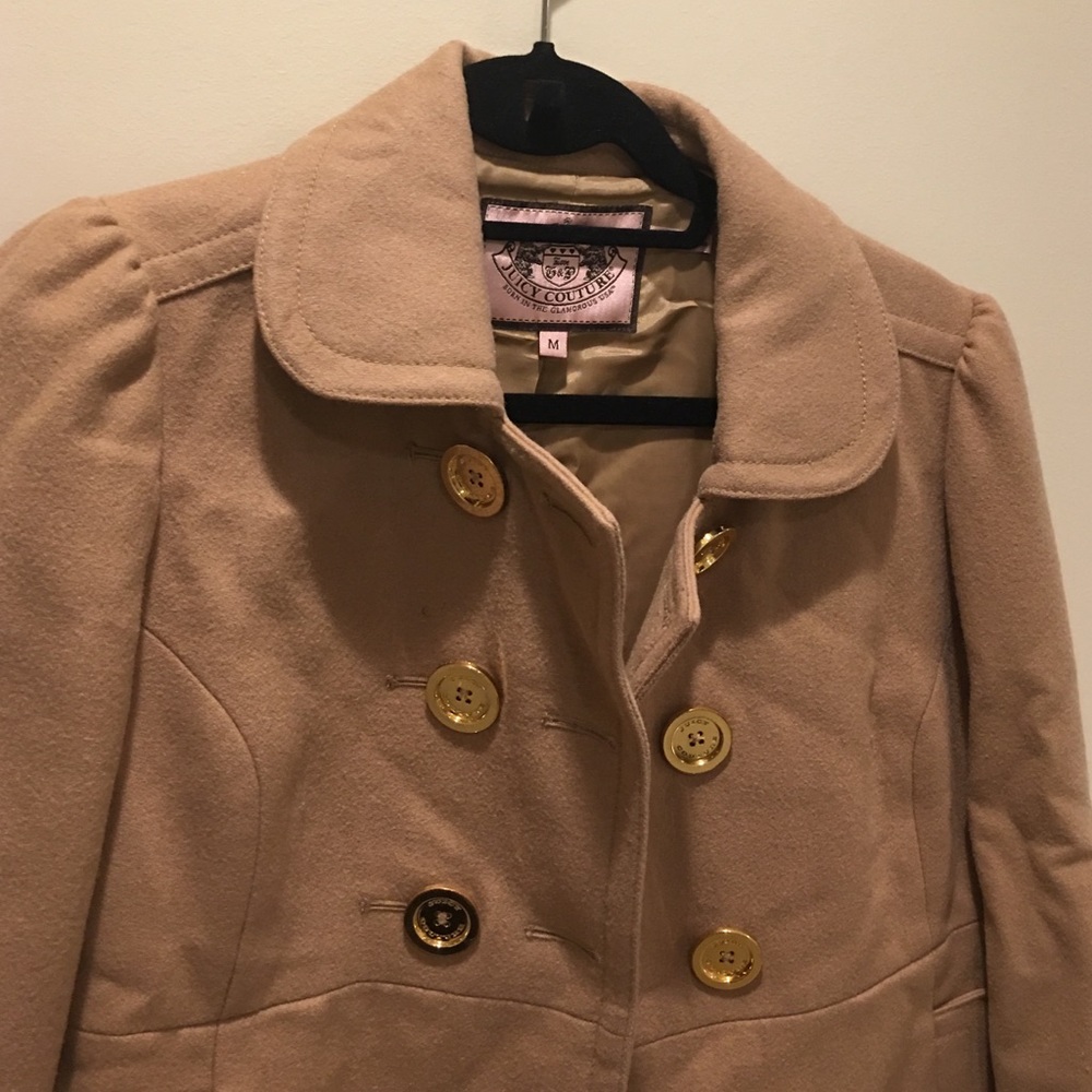 Camel juicy couture peacoat