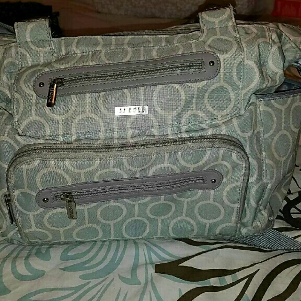 JJ Cole light blue diaper bag