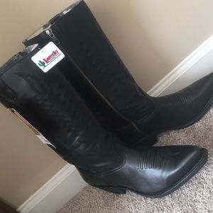 Laredo women's black all leather cowboy boots