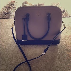 Kate Spade Margot Daisy Satchel Black and Beige