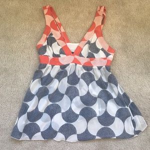 Trina Turk Silk Babydoll Top