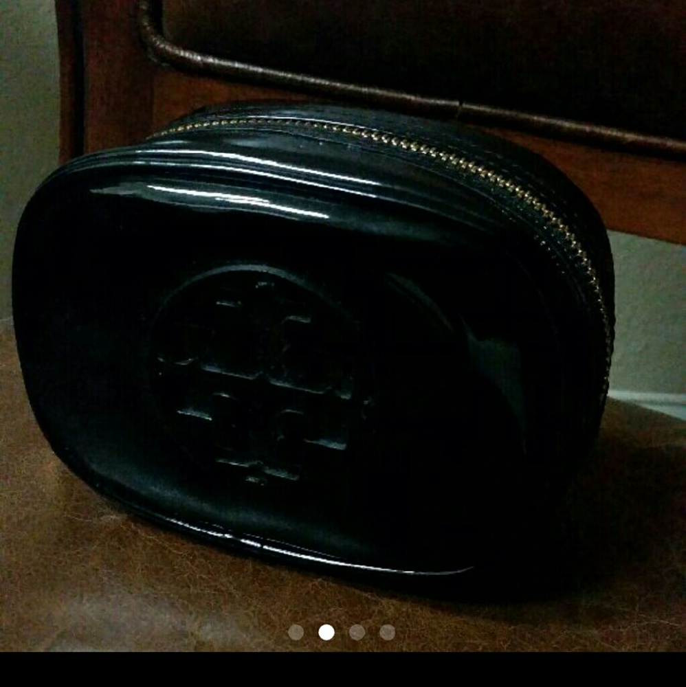 Authentic Black Tory Burch Cosmetic Bag