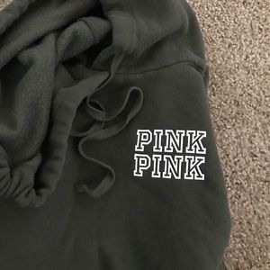 Olive green PINK hoodie