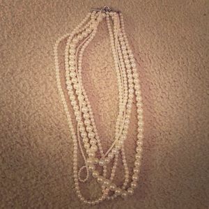 Faux Pearls Necklace, Long. Banana Republic. NWOT.