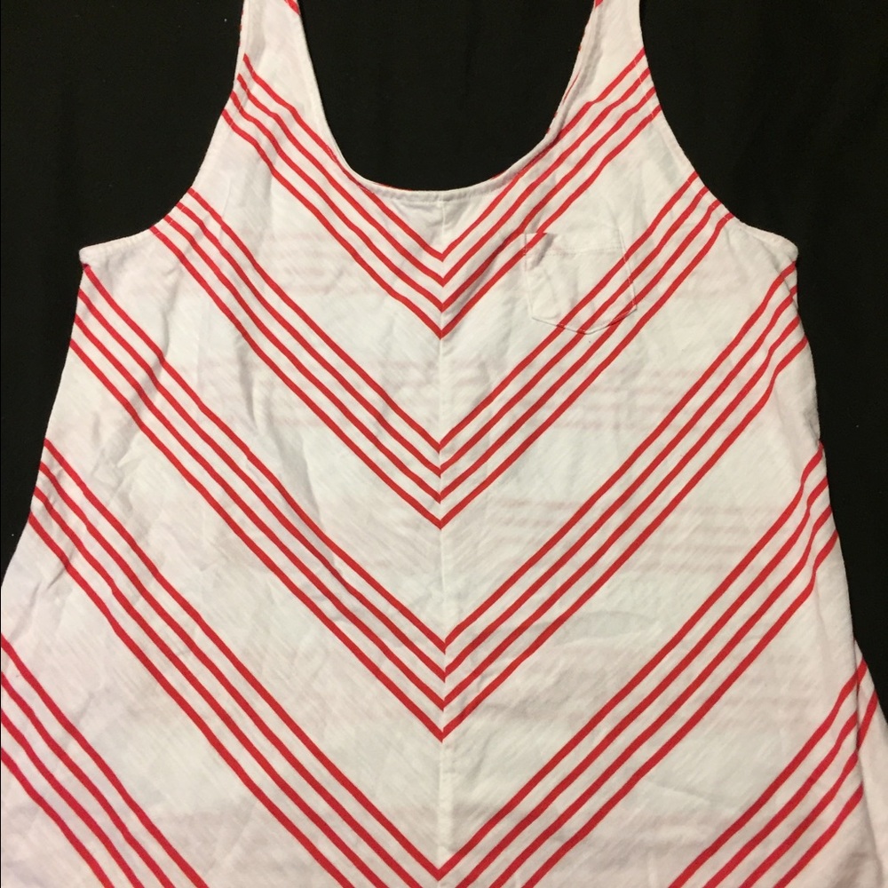 Mossimo Red/White Tank Top