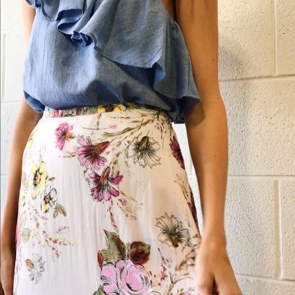 《 Free People 》Long floral skirt
