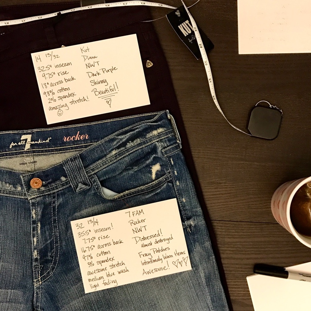 💙👖7 For All Mankind Jeans Run Small👖💙 Compare! - Picture 2 of 4