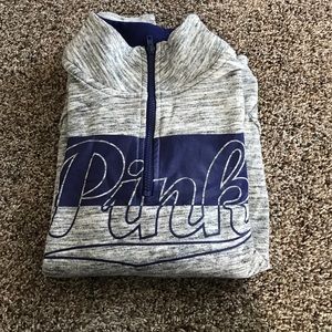 Victoria's Secret pink half zip sweatshirt