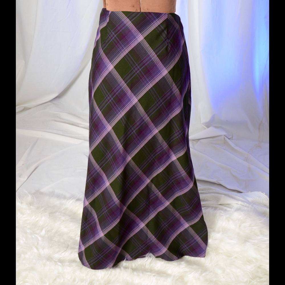 Vintage purple/Gray plaid skirt