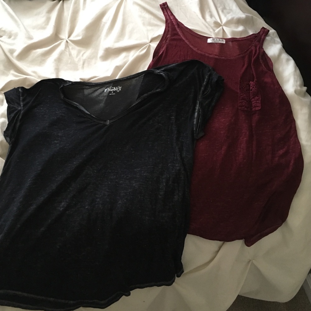 Sheer t-shirt and tank top