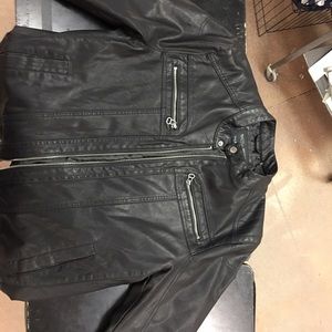 Leather motorcycle jacket