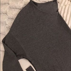 Tahari Long Sleeve Blouse Tunic Top Gray size XL