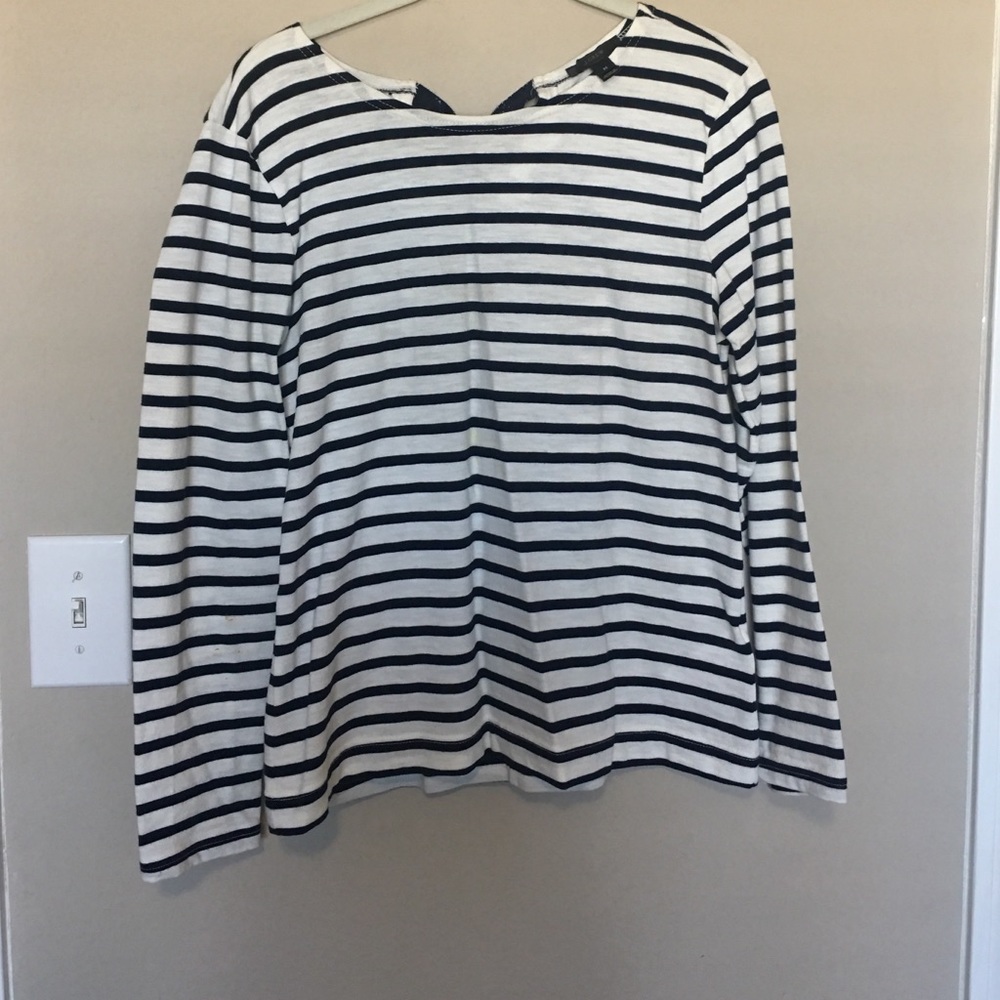 J crew long sleeve bow ties back shirt