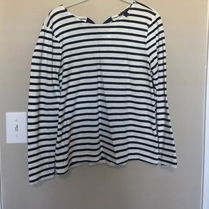 J crew long sleeve bow ties back shirt