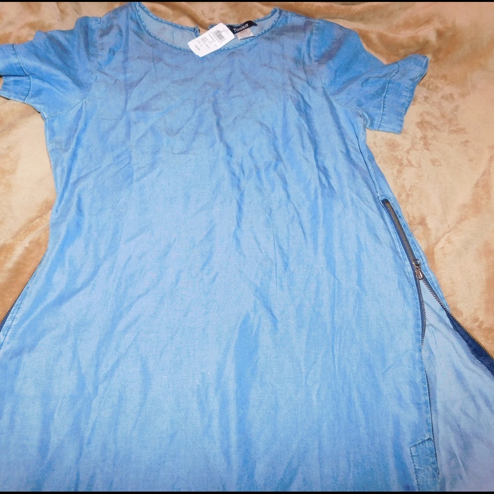 Blue jean t-shirt dress