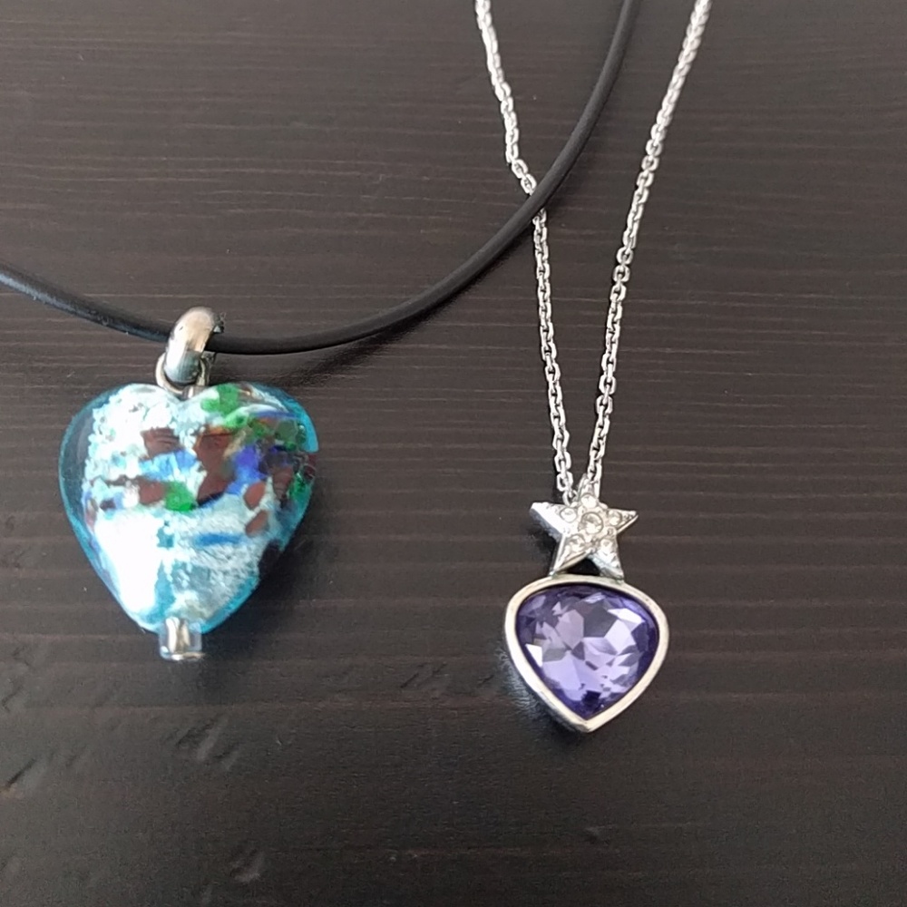 Swarovski crystal purple star necklace bundle