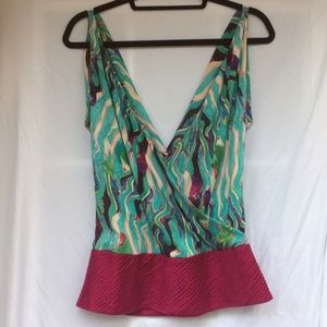 DVF silk v-neck blouse