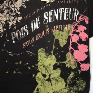 Black Tshirt with Flowers