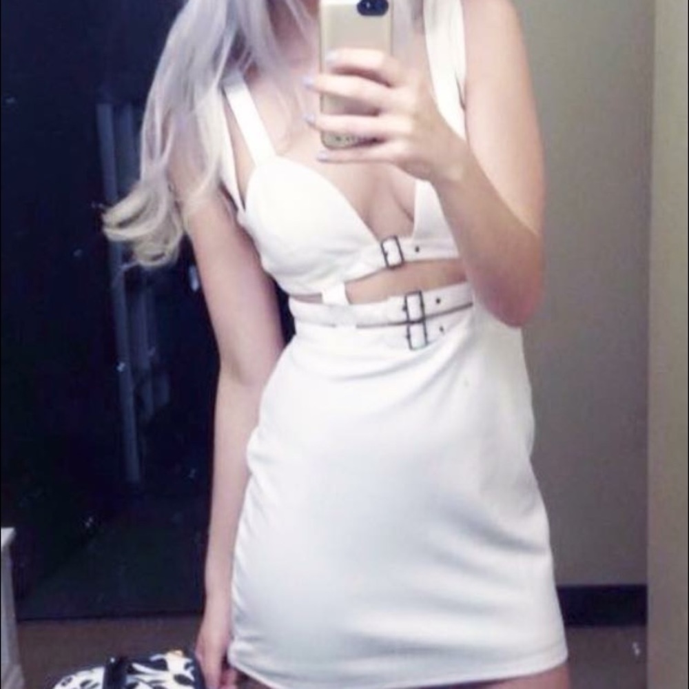 White Buckled Up Tobi Dress