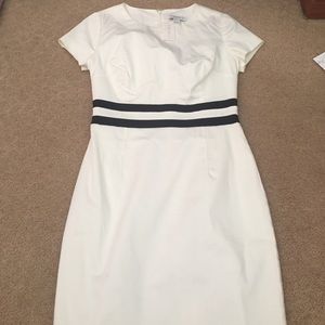 Black and white shift dress