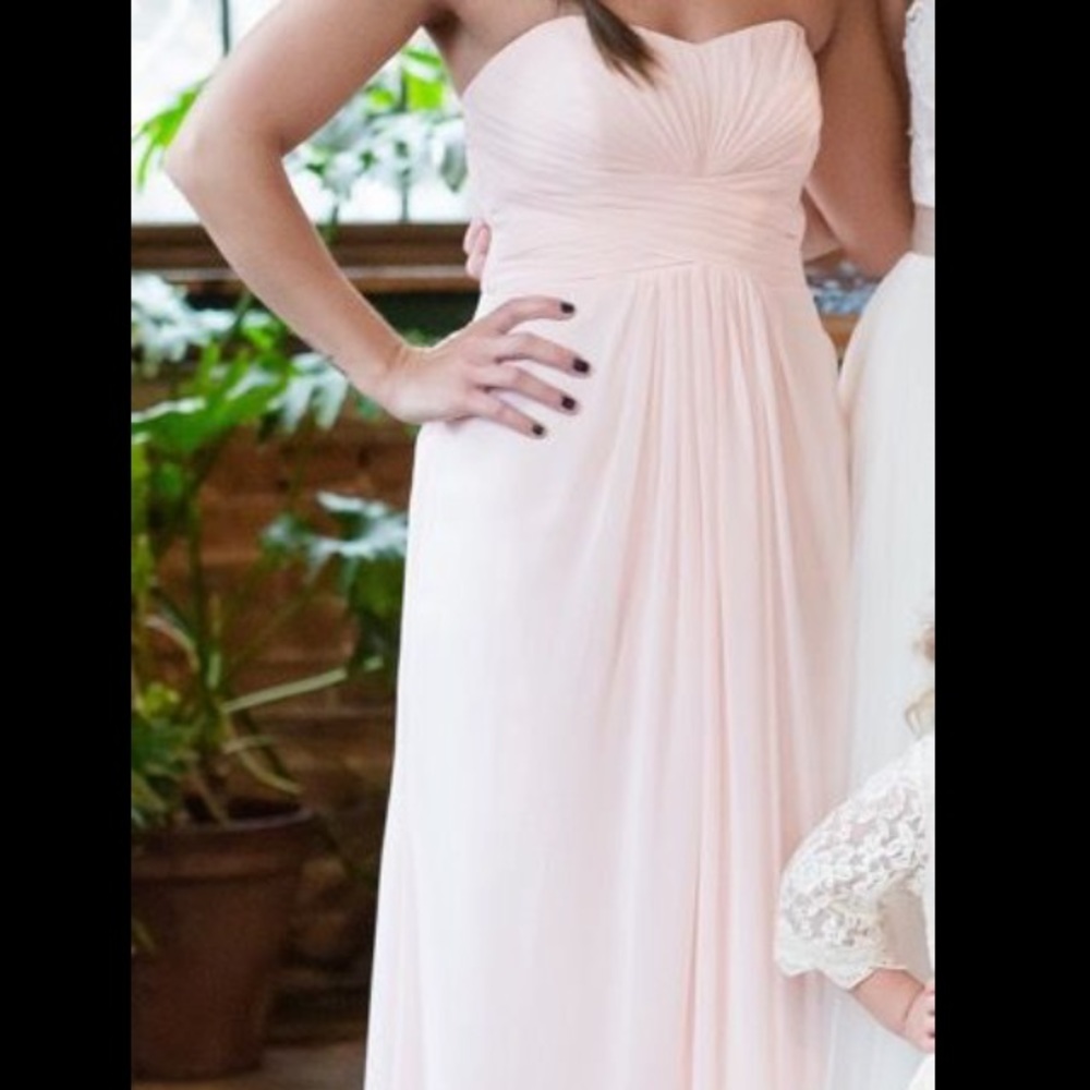 Light pink bridesmaid dress