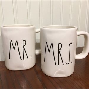 Rae Dunn "Mr." & "Mrs." Mug Set