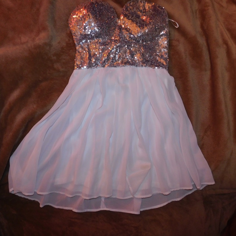 Sparkly strapless dress