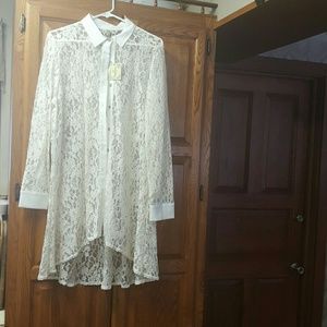 Ivory lace shirt