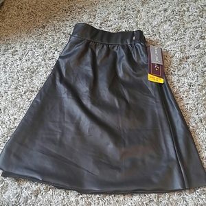 Faux leather skirt