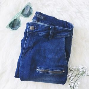 Zara basic moto capris