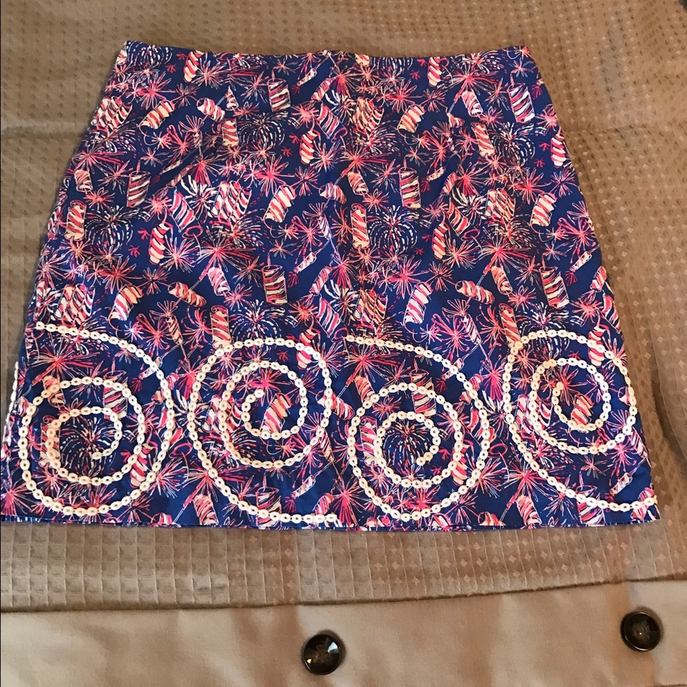Lilly Pulitzer Lavender skirt, cherry bomb
