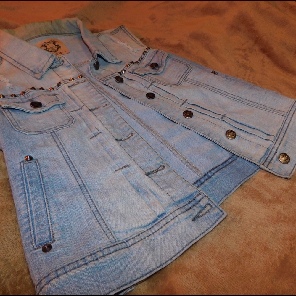 Papaya denim vest