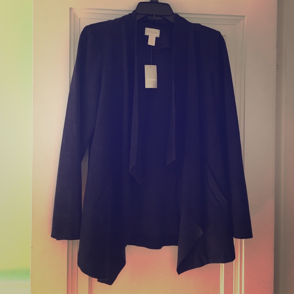 Faux suede navy jacket