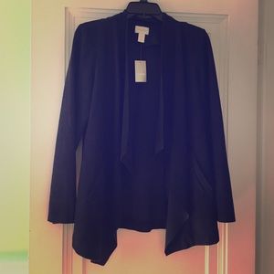 Faux suede navy jacket