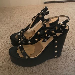Valentino Rockstud Wedges