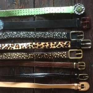 Authentic leather belts.....Studs, designer, EUC Authentic leather belts.....Studs, designer, EUC