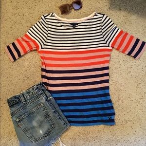American Eagle multi-colored striped shirt