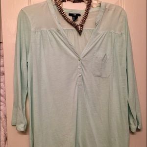 Light teal long sleeve shirt H&M