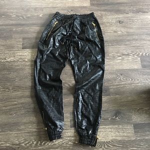 Men's leather joggers!