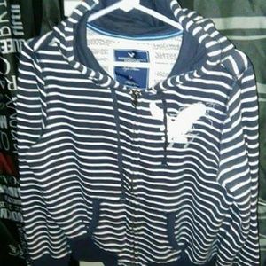 American eagle stripped hoodie