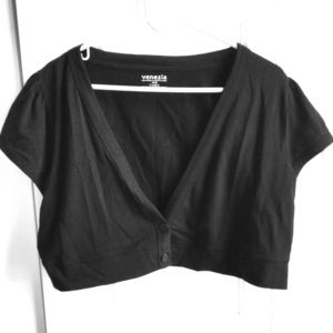 Plus Size Black Shrug